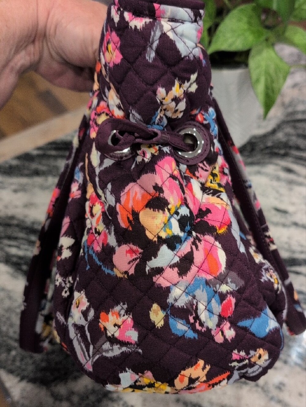 Vera Bradley Indiana Rose Quilted Floral Tote Bag - Picture 9 of 11
